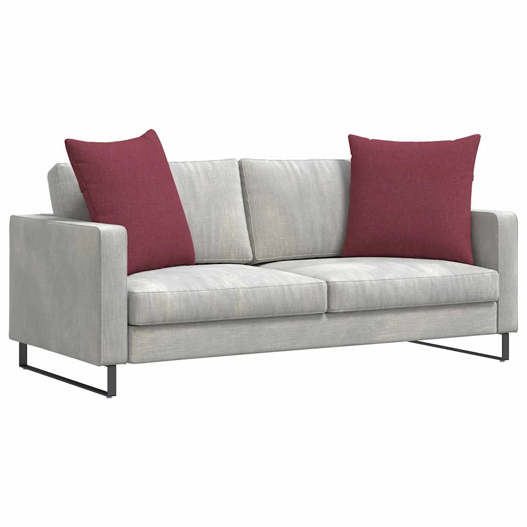 Cuscini da Divano 2 pcs Rosso Vino 60 x 60 cm Tessuto