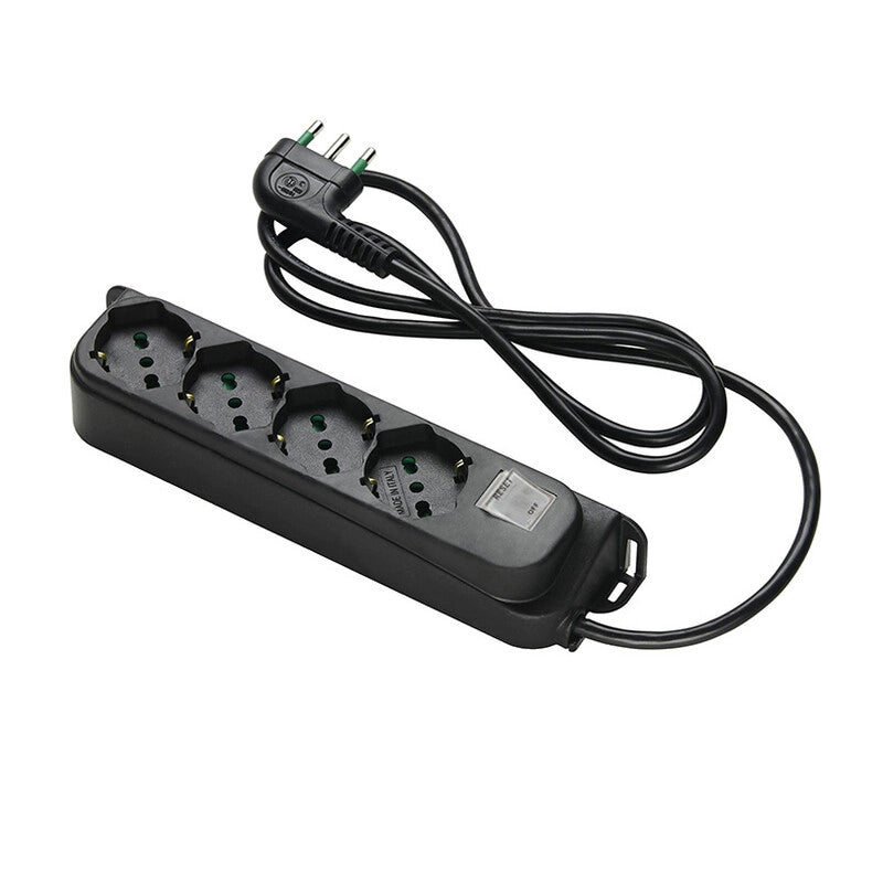 FME 47.4214 MULTIPRESA 4P BIP/SC+INT SICUR 10A NER- 1,0 pz