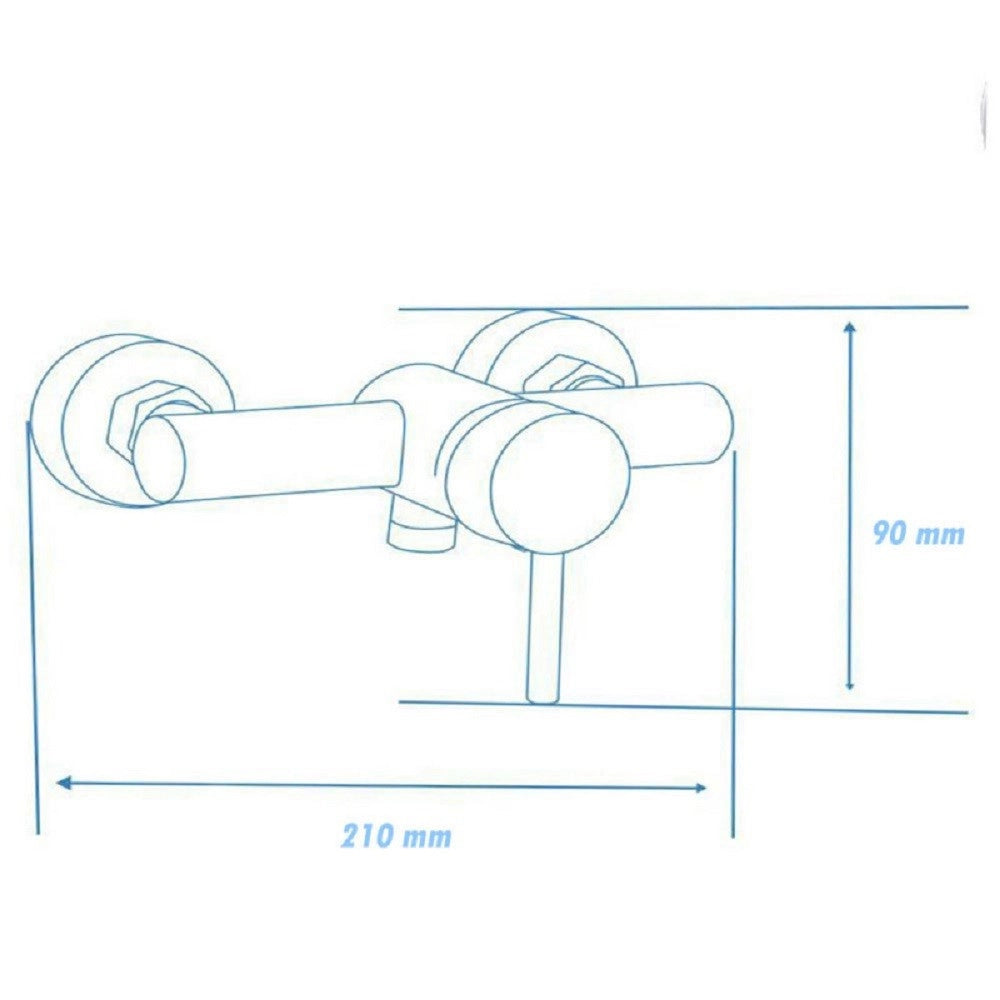 Trade Shop - Rubinetto Bagno Moderno Nero Opaco Miscelatore Orientabile Cabina Doccia 87394 -