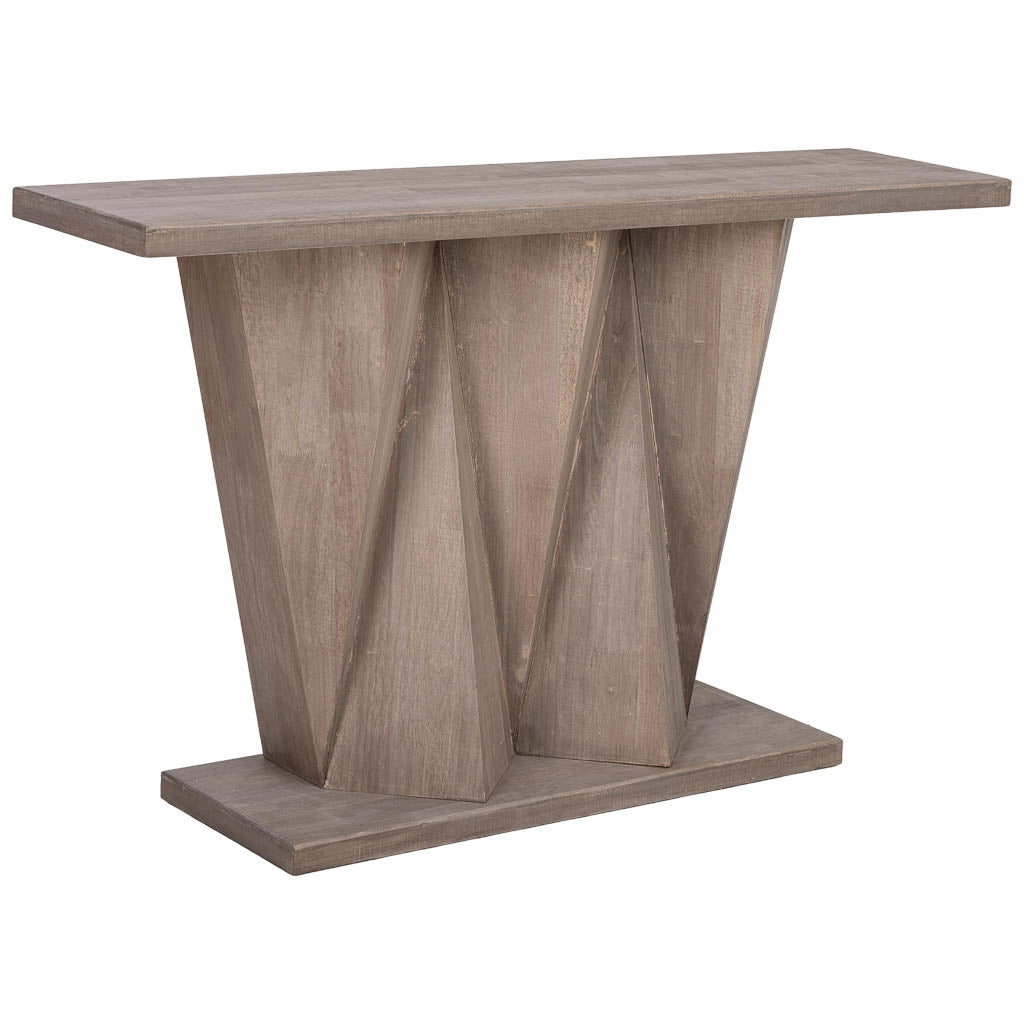 Tavolino da ingresso in legno marrone 135x34x83h cm