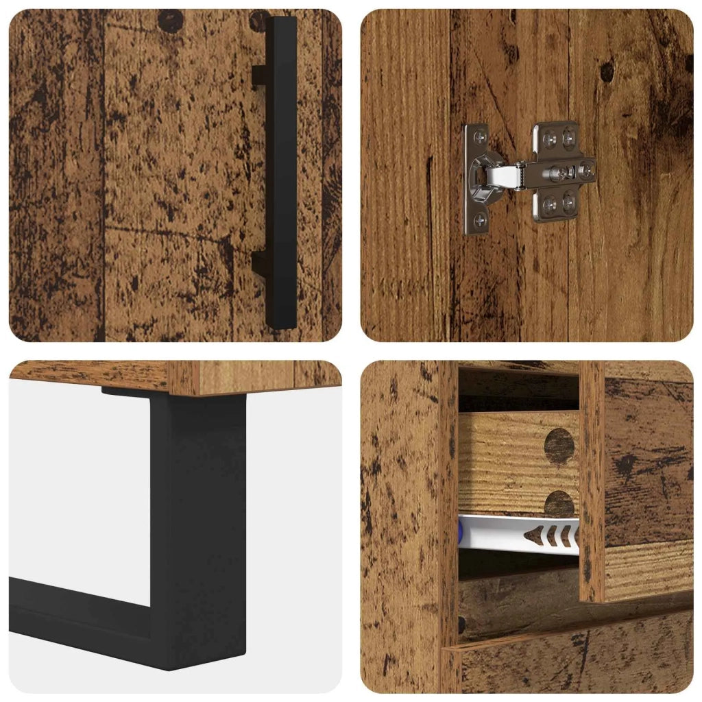 Credenza | Madia | Buffet da pranzo | Armadio da pranzo con cassetto Legno vecchio 69,5 x 34 x 90 cm