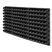 Pannello portautensili KADAX da parete per officina, 156x78 cm, 162 vassoi e contenitori per garage.