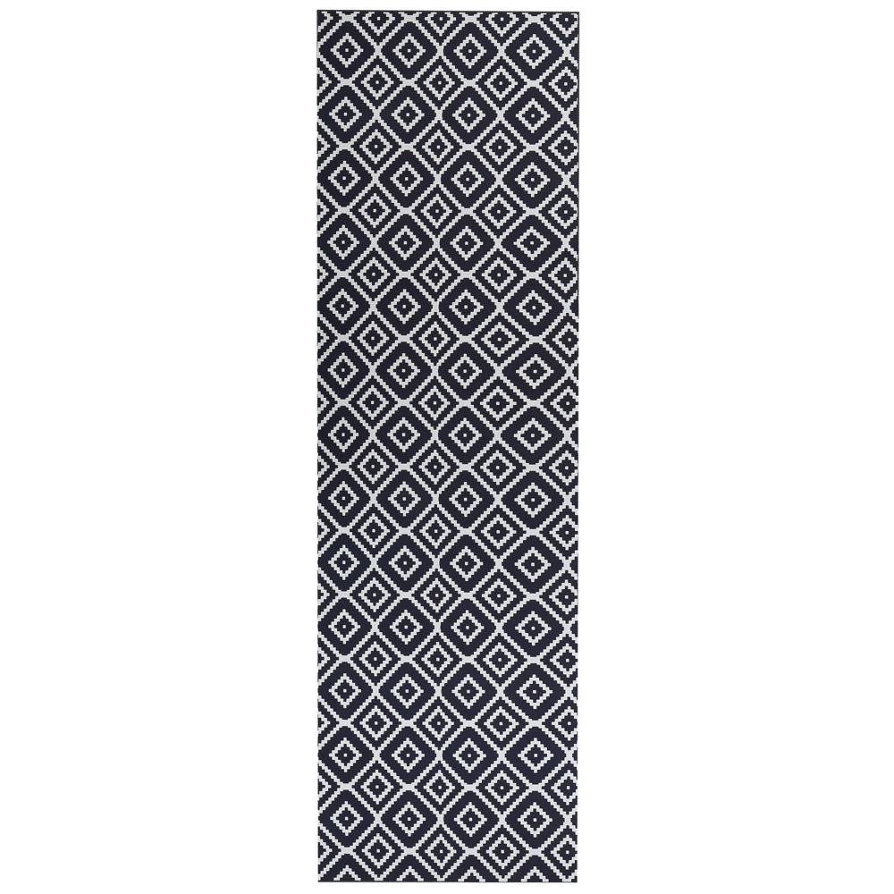 Tappeto passatoia in poliestere bianco e nero 60 x 200 cm moderno soggiorno camera da letto decorazioni