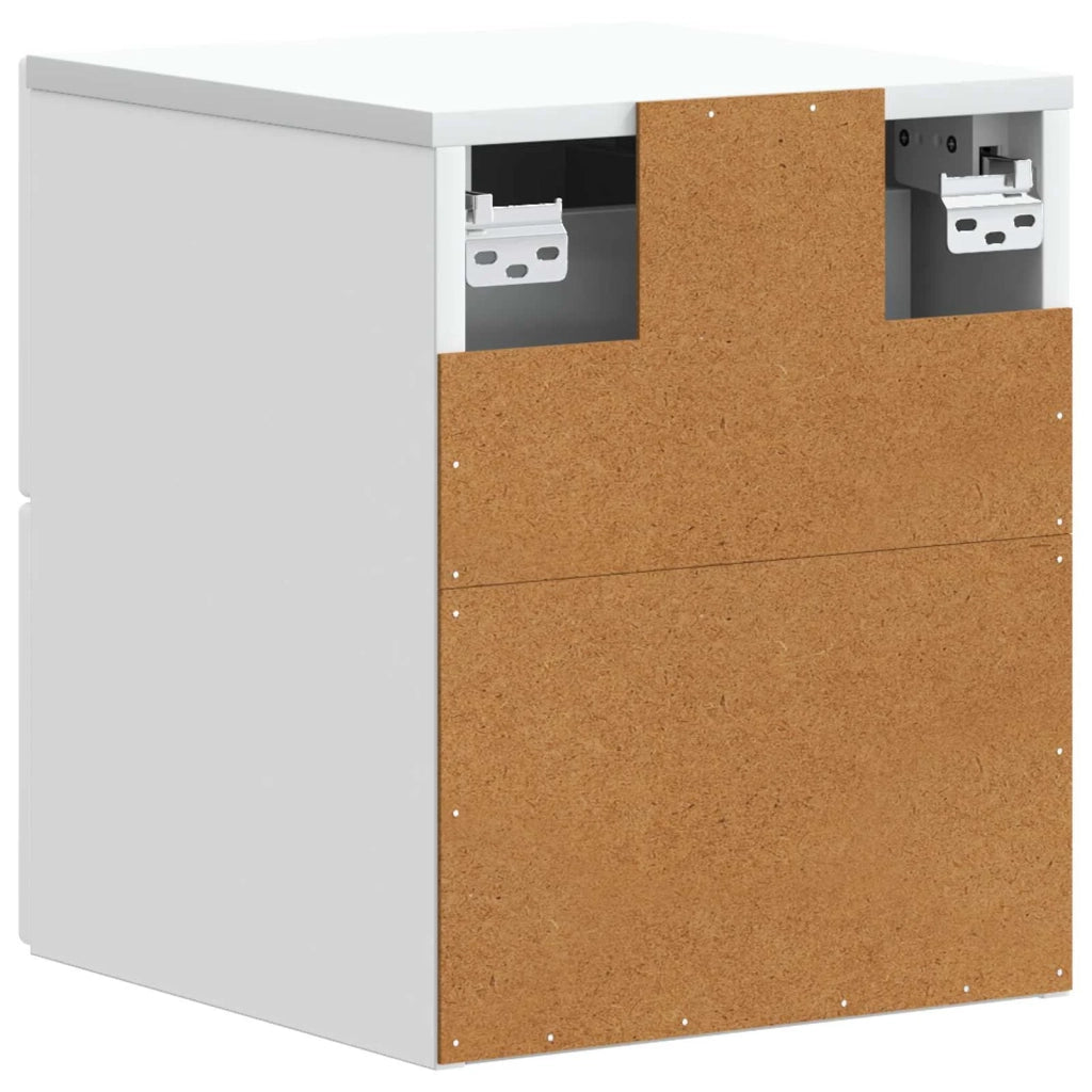 Mobiletto da notte a muro 2 pcs Bianco 34,5 x 33 x 40 cm