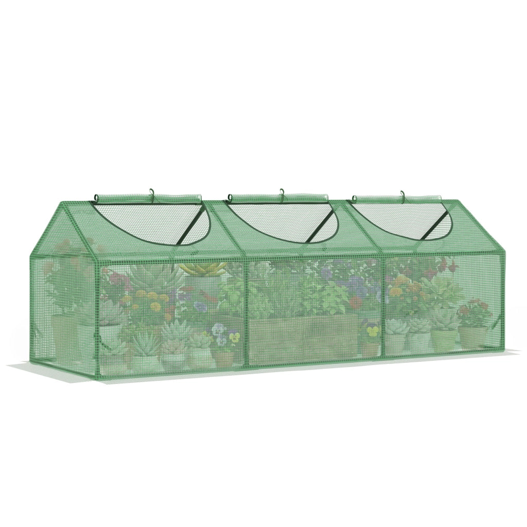 Mini Serra da Giardino ¨C Zephmum ¨C 180x60x60 cm Verde Scuro