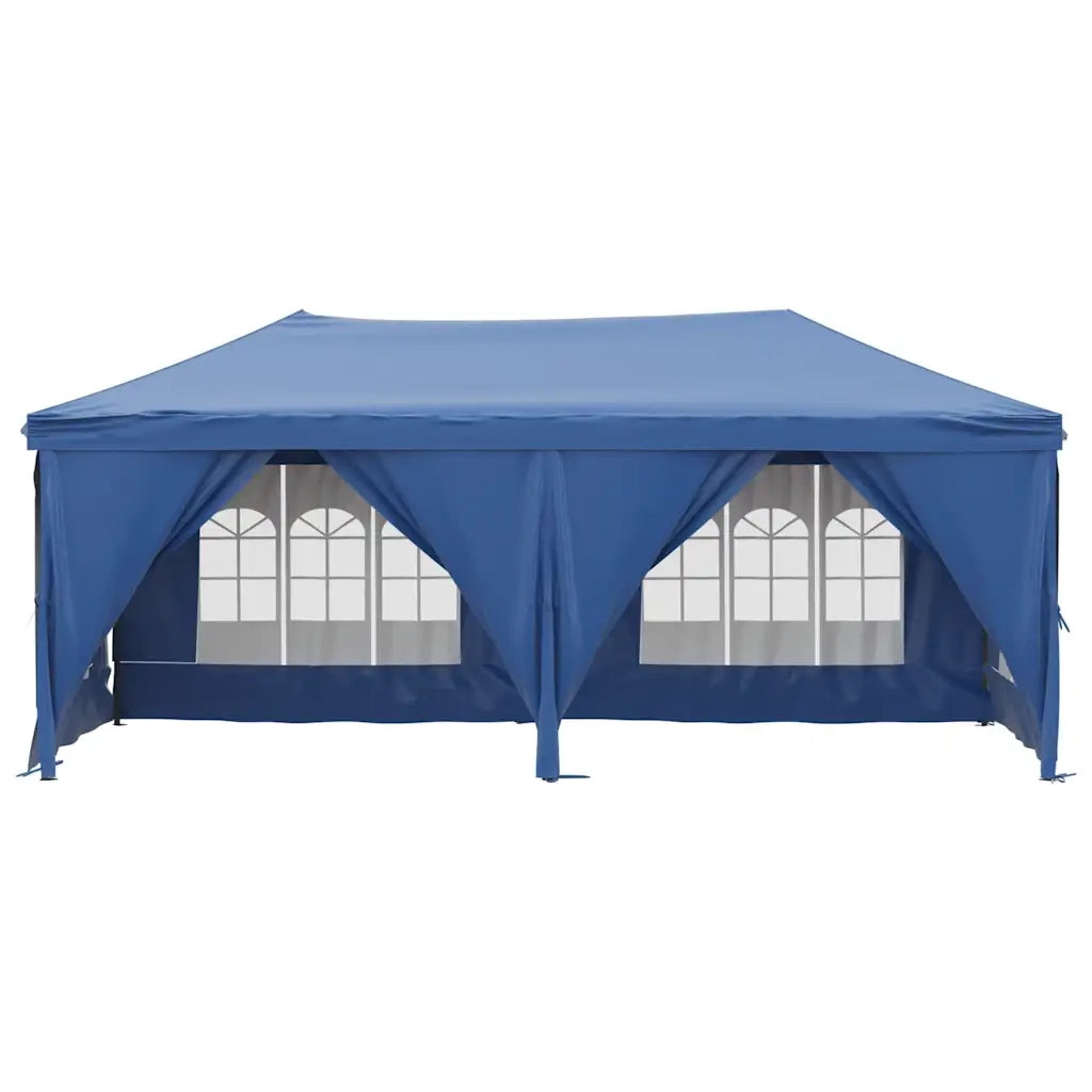 Tenda per Feste Pieghevole con Pareti Laterali-Tenda Gazebo Blu 3x6 m 795201