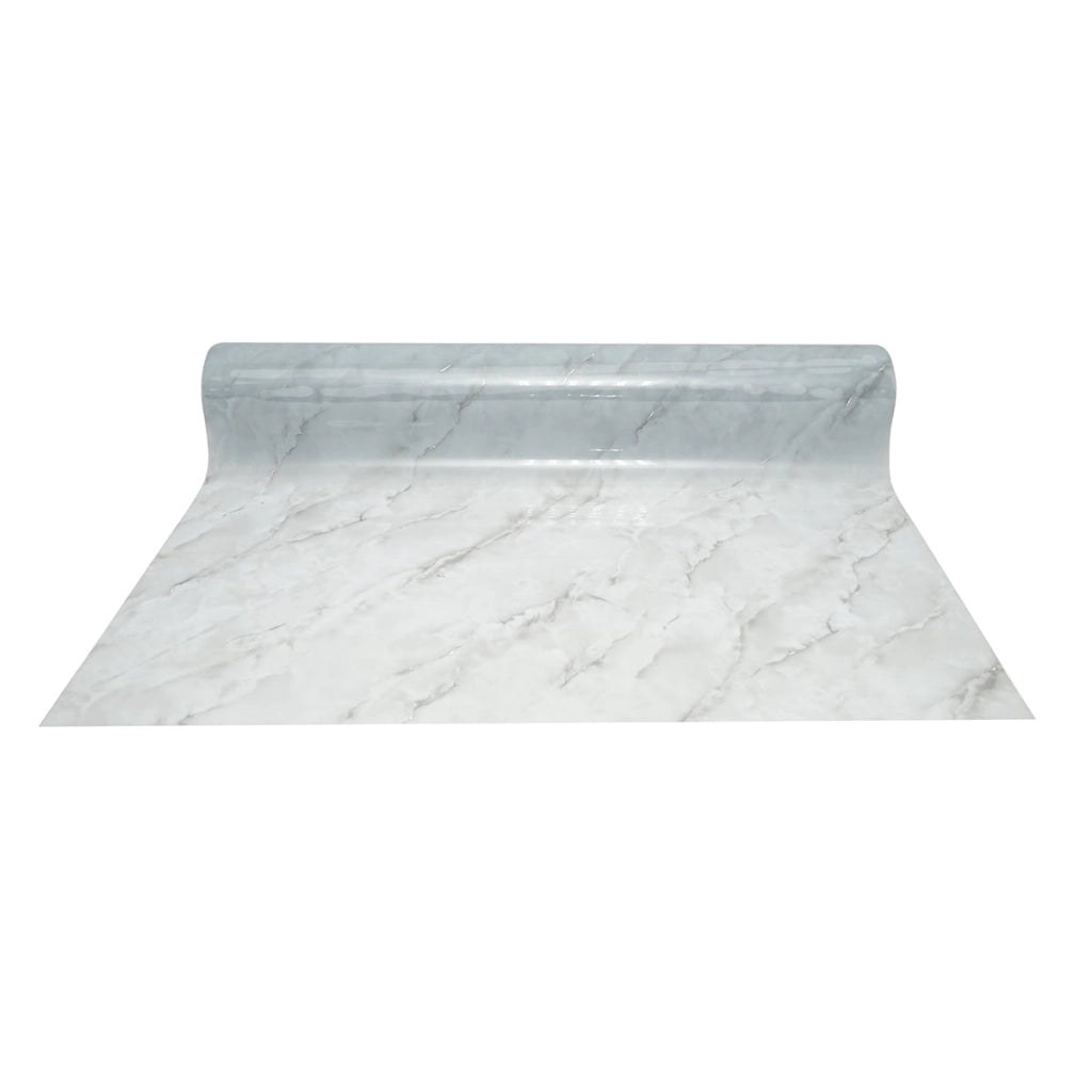 Rotolo pellicola protettiva per tavolo in PVC siliconato – modello marmo grigio Materiale: PVC siliconato decorativo  Dimensioni rotolo: 1,00 × 20 m Breckner Germany