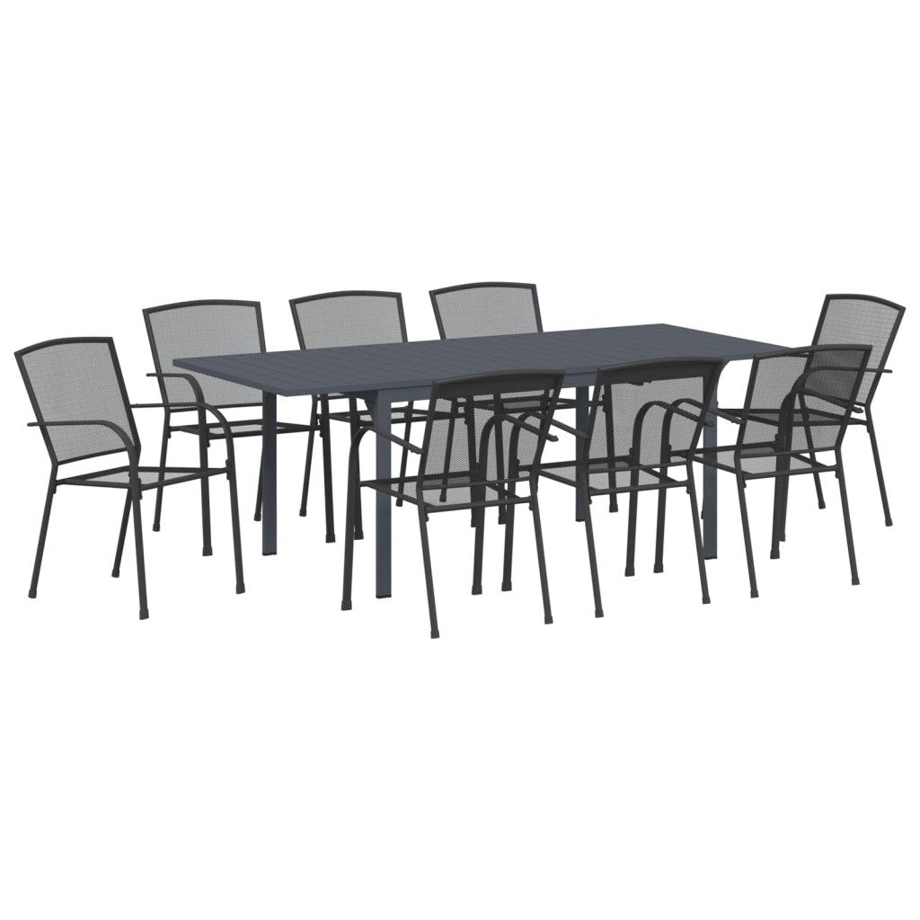 Set Mobili Corridoio  9 Pezzi Acciaio Antracite