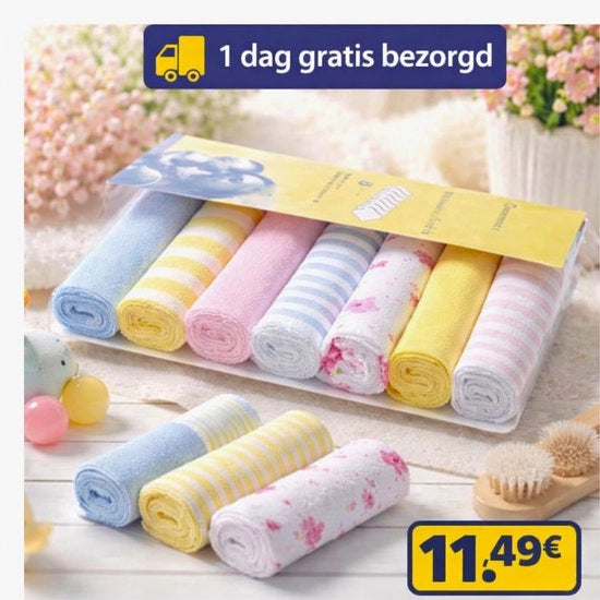 Set di 8 pezzi di tovaglioli e salviette per il viso - Tovaglie soffici con microvezzi / cotone - Tovaglioli multifunzionali per bambini e viso - 20x20 cm