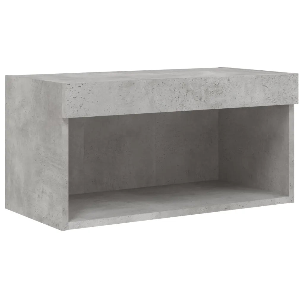 Mobili TV a Muro con LED 6pz Grigio Cemento Legno Multistrato 3216707