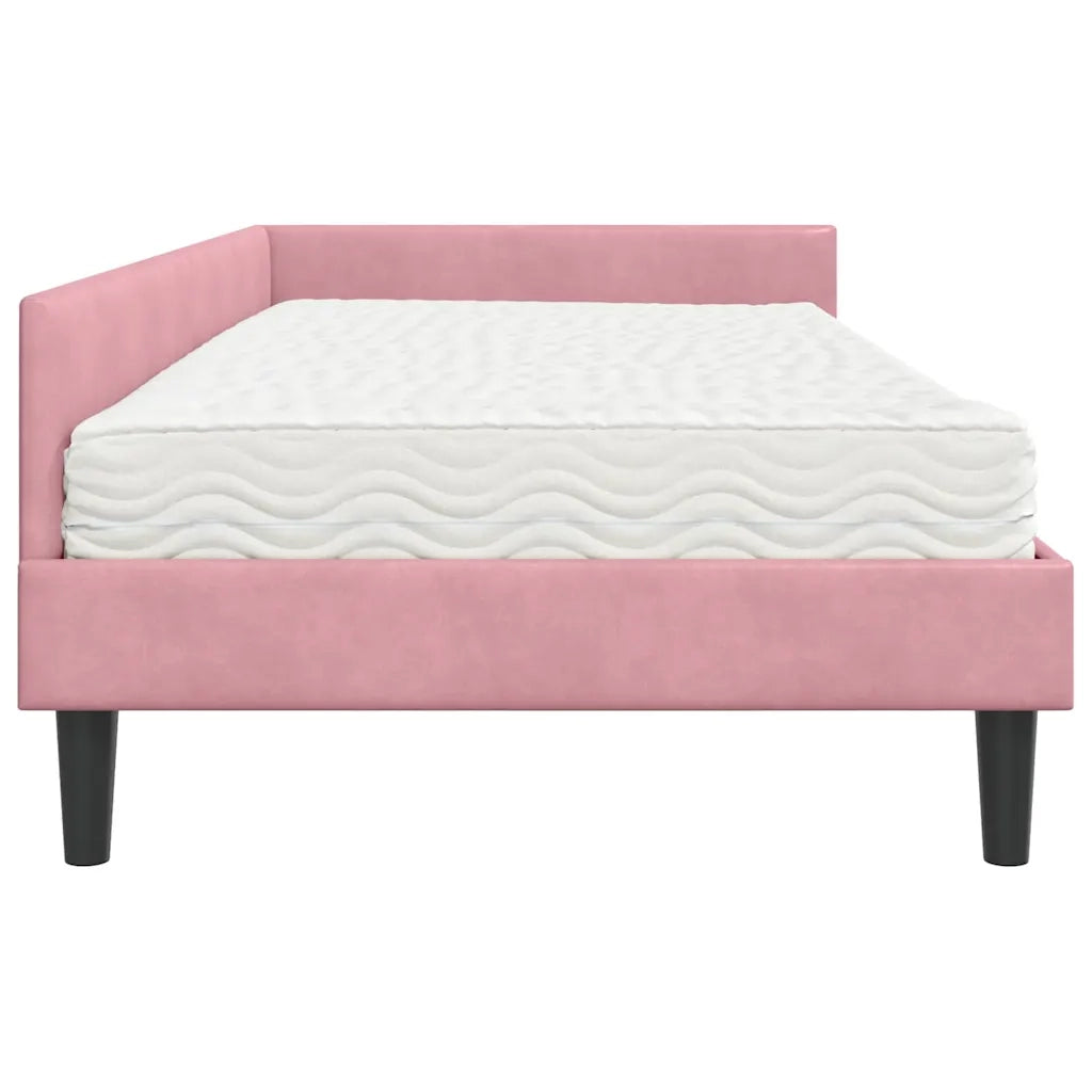 Struttura Letto Angolare con Materasso 2 pcs Grigio Velluto 3393709