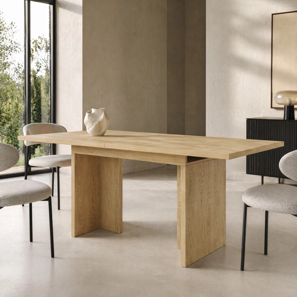 TAVOLO Allungabile 140-180x80 cm Rovere in MDF