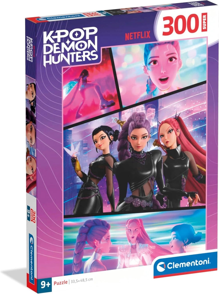 Puzzle per Bambini 300 Pezzi Super, per Bambini 9+ Anni, Illustrazione con Personaggi della Serie K-pop Demon Hunters,Cl