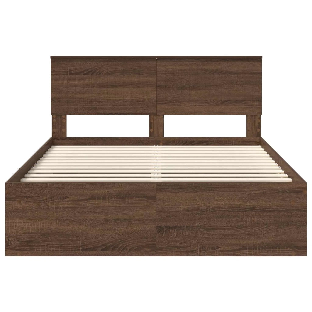 Struttura del letto Rovere Marrone 140 x 200 cm Pino massello 3410597