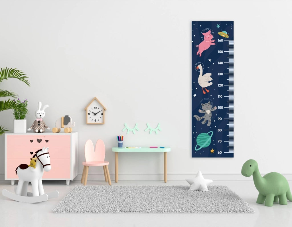 Metro Parete Misura Crescita Bambini in PVC 36x120 Cm Righello Grafico Altezza Muro Bimbi DIS_F