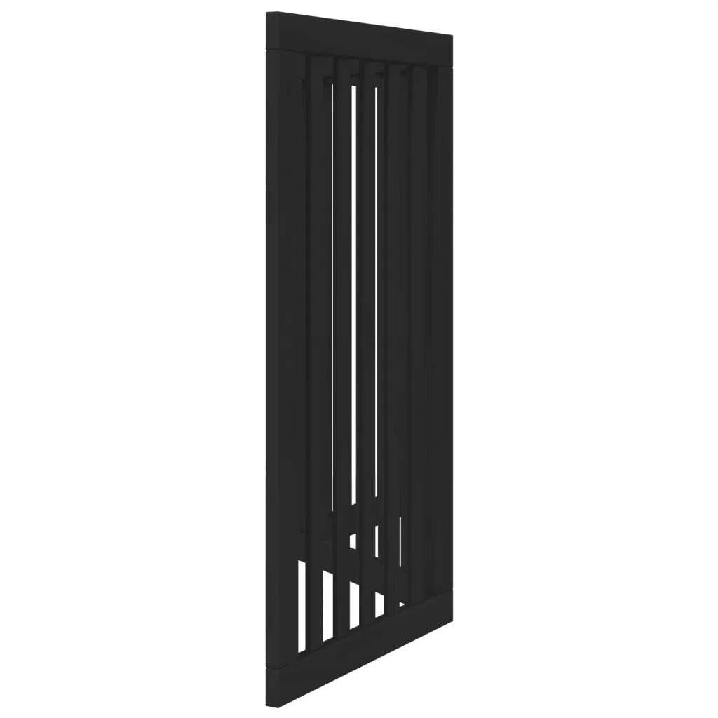 Cancello per Cani Pieghevole 3 Pannelli Nero 150cm Legno Pioppo CFW5721496