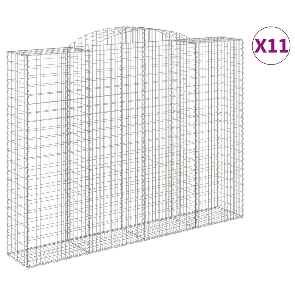 Cesti Gabbioni ad Arco 11 pz 300x50x220/240 cm Ferro Zincatocod mxl 100135