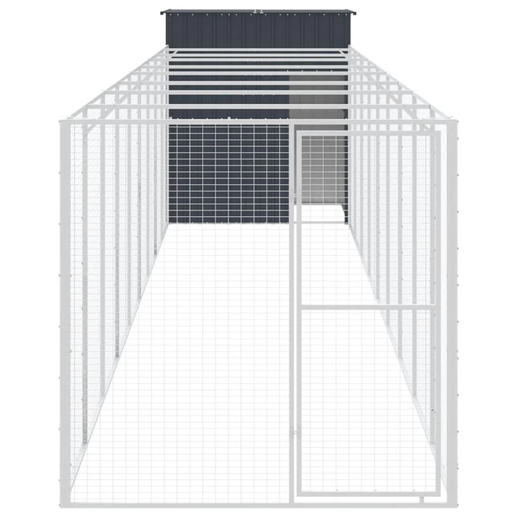 Cuccia per cani con recinto 165 x 1067 x 181 cm antracite 02_0043470