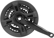 Crankset 24/34/42T - 170 mm - Adatto per 21/24/27 velocità - Nero - Acciaio di alta qualità