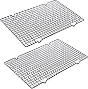 Set di Grillatura in Acciaio Inox da 2, 40 x 25 cm, Ideale per Grigliate, Padelle, Rosticceria, Grigliate