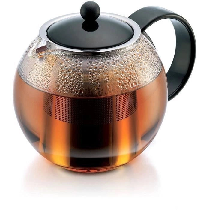 Assam - TheIere a Bodum pistone, copertura di plastica, filtro in acciaio inossidabile, 1,0 L