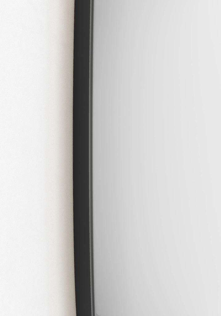 Specchio ovale Herdasa agglomerato nero 65x40x2