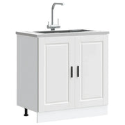 vidaXL Mobile base lavello Porto Bianco 80x46x81,5cm Legno Multistrato