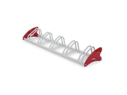Portabici Ghost 548 Giochipark zincato verniciato 5 posti tubo acciaio Ø40 Ø25mm - RAL 3003/9006