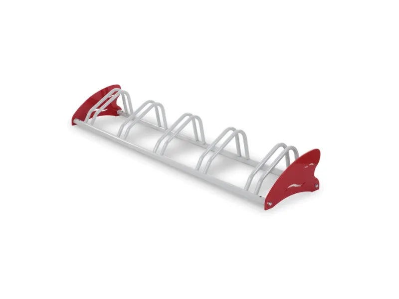 Portabici Ghost 548 Giochipark zincato verniciato 5 posti tubo acciaio Ø40 Ø25mm - RAL 3003/9006