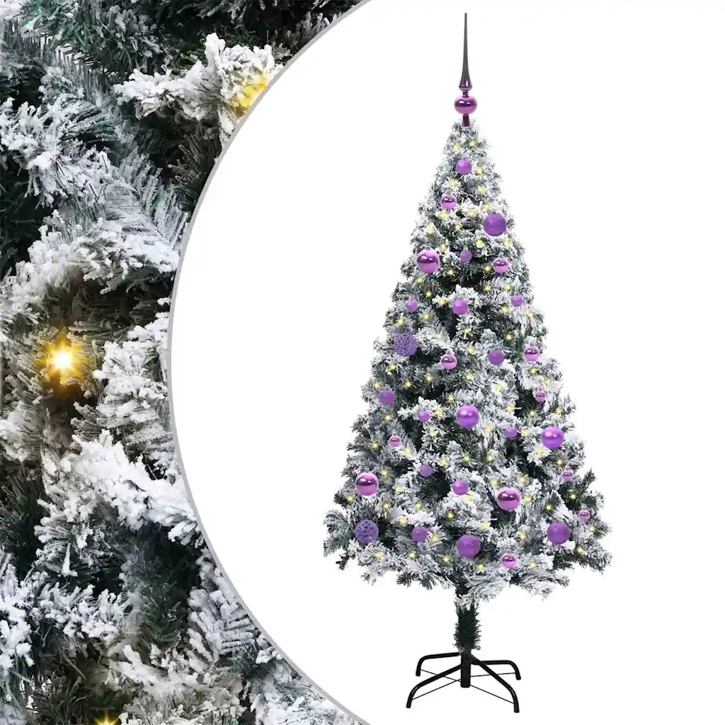 Albero di Natale Artificiale-Albero Natalizio con 150 LED Bianco 150 cm 836104