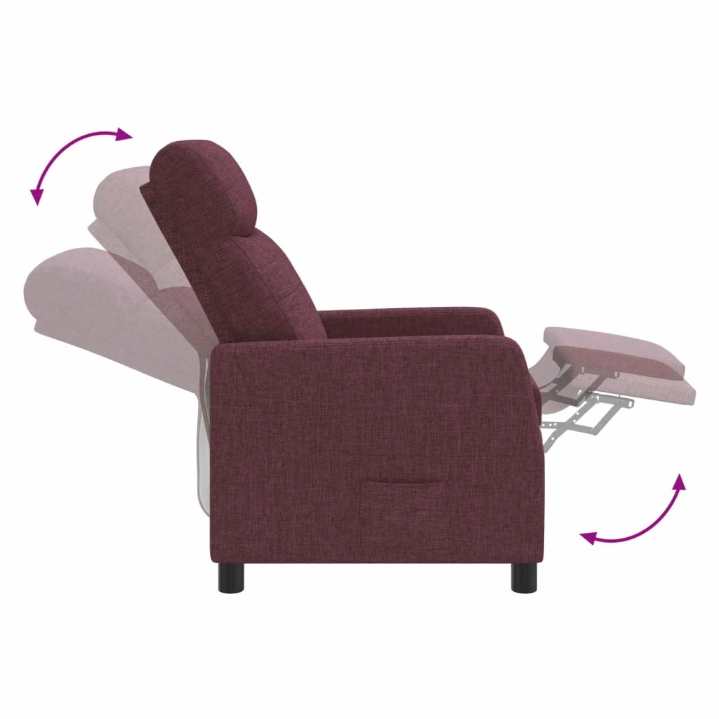 Divano Sedia-Poltrona reclinabile Viola Tessuto 672444