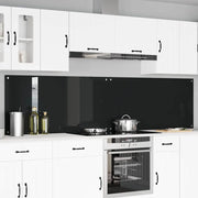 Schienale da cucina 2 pcs Nero 120 x 60 cm vetro temperato 3415499