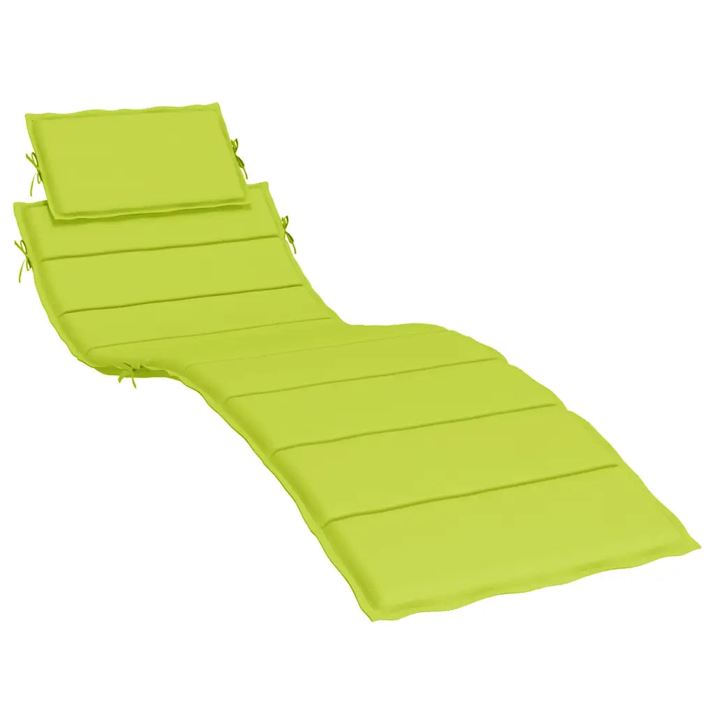 Cuscino per Lettino Verde Intenso 186x58x4 cm in Tessuto Oxford 314169