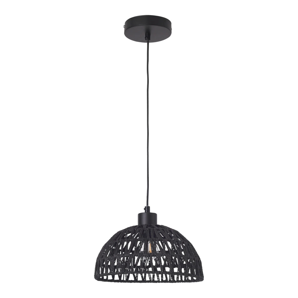 Lampada da terra a sospensione E27 nera 03_0010724