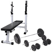 Panca Reclinabile con Rack Bilanciere e Set Manubri 90 kg cod mxl 61108