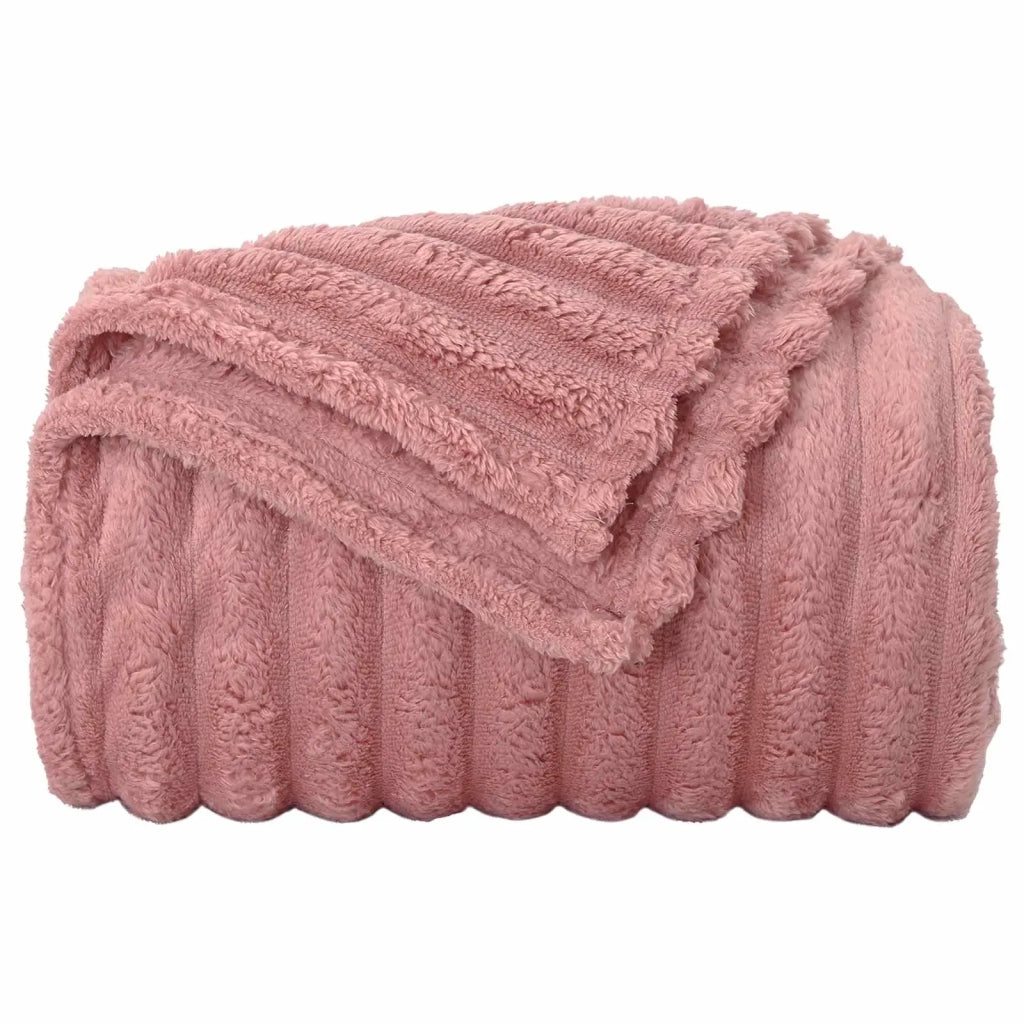 Coperta Rosa 200 x 150 cm Panno 42016862