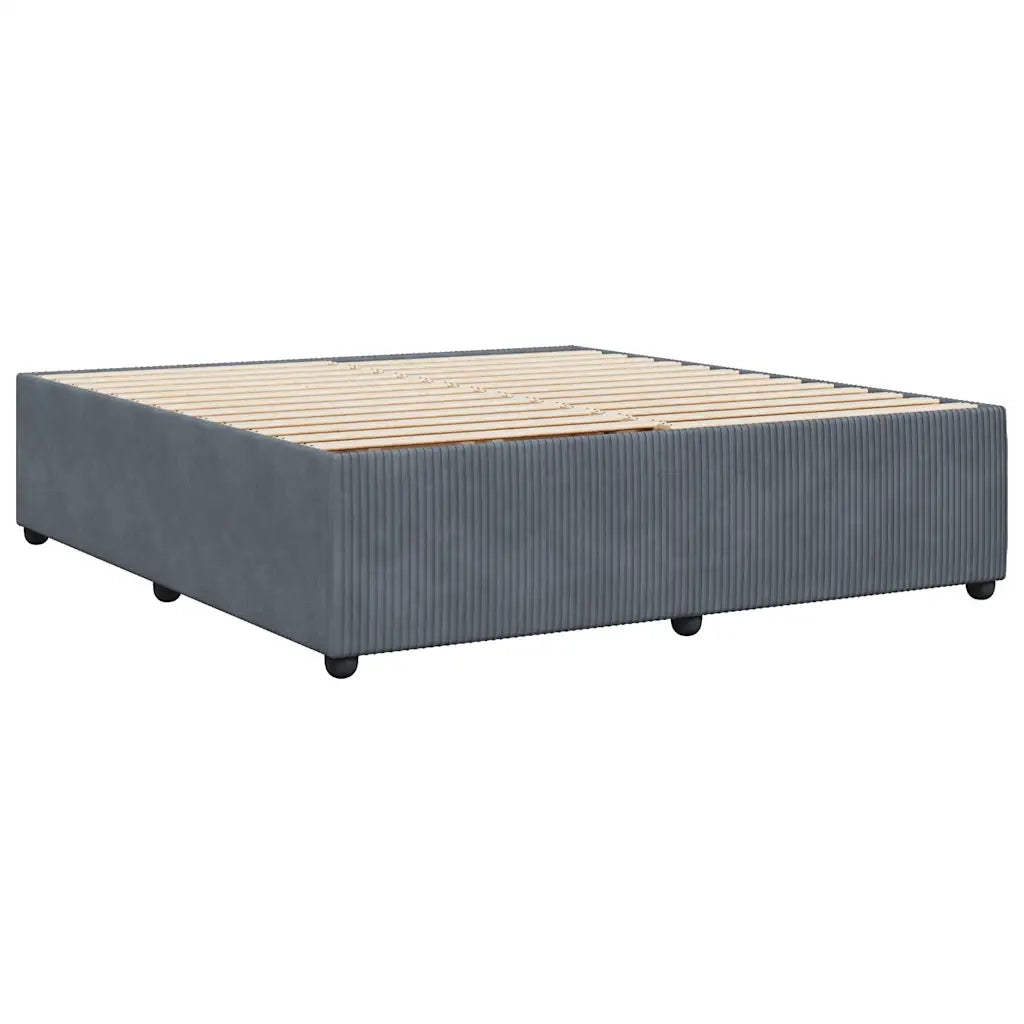 Giroletto senza Materasso Grigio Scuro 180x200 cm Velluto