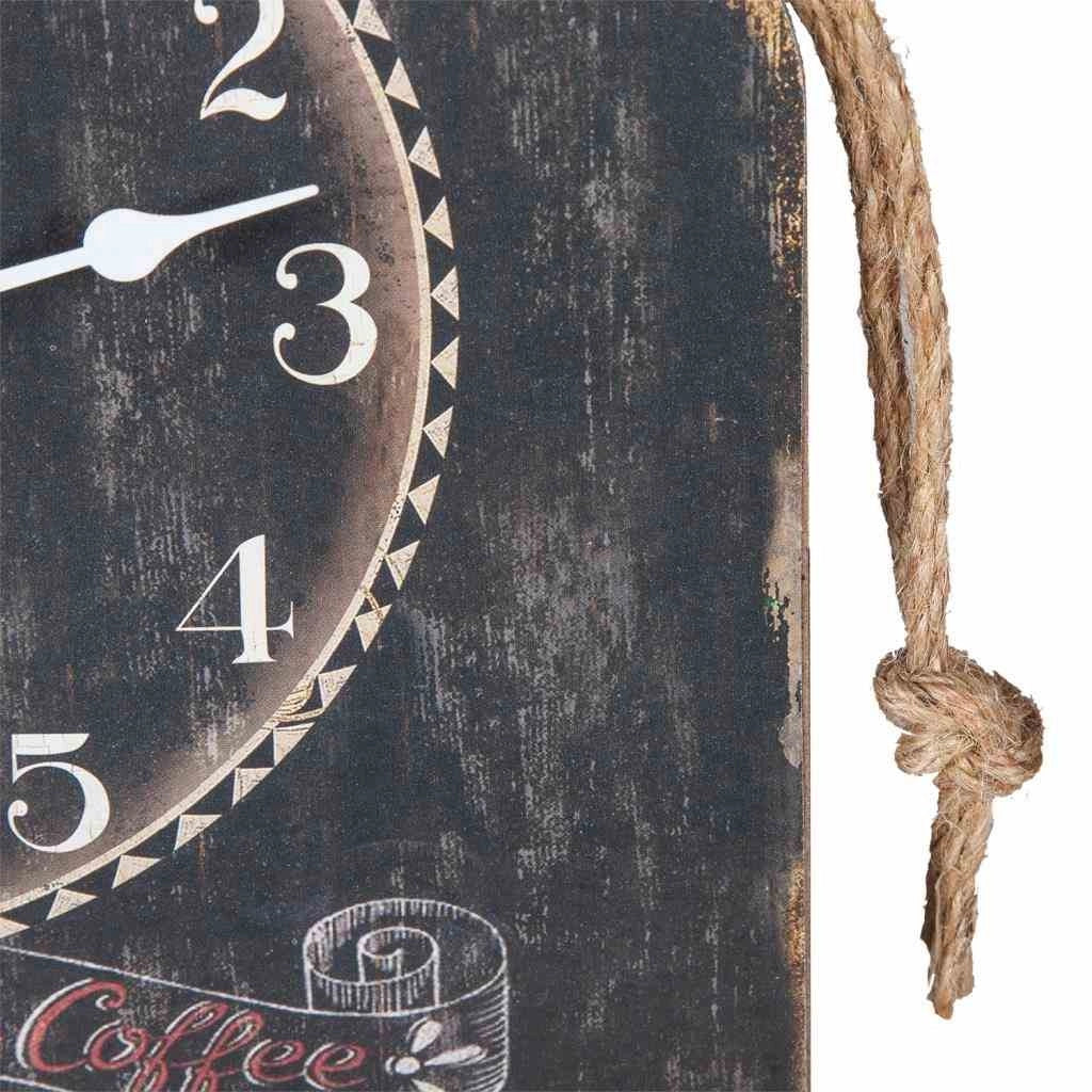 Orologio da parete in legno nero 26x48x2h