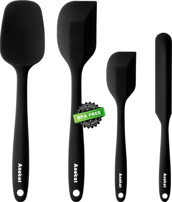 Set di spatole in silicone a 4 pezzi - spatole in gomma non adesive per cucina e cottura - resistenti al calore e alla lavastoviglie