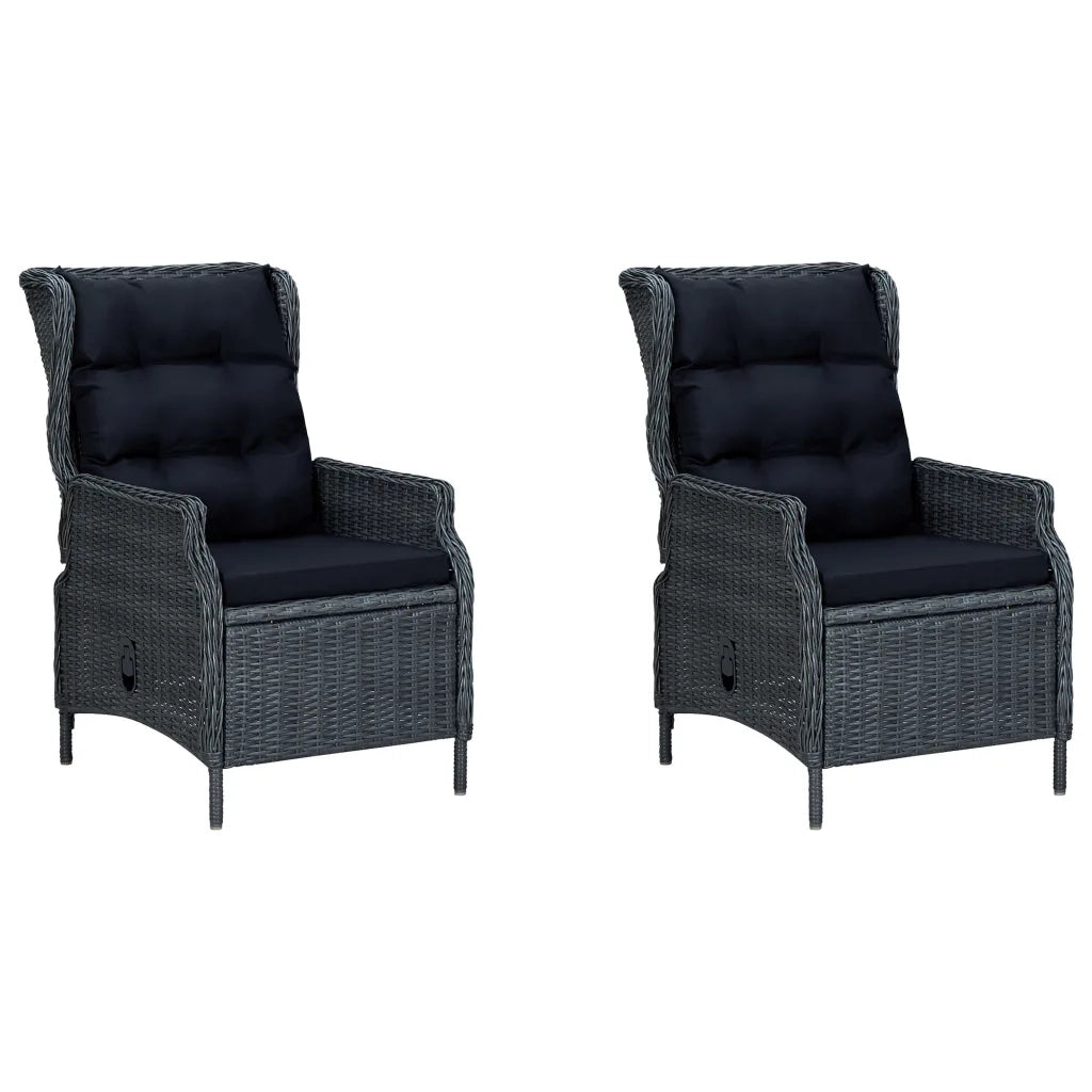 Set Mobili da Pranzo per Giardino 3 pz Grigio Scuro cod mxl 36071