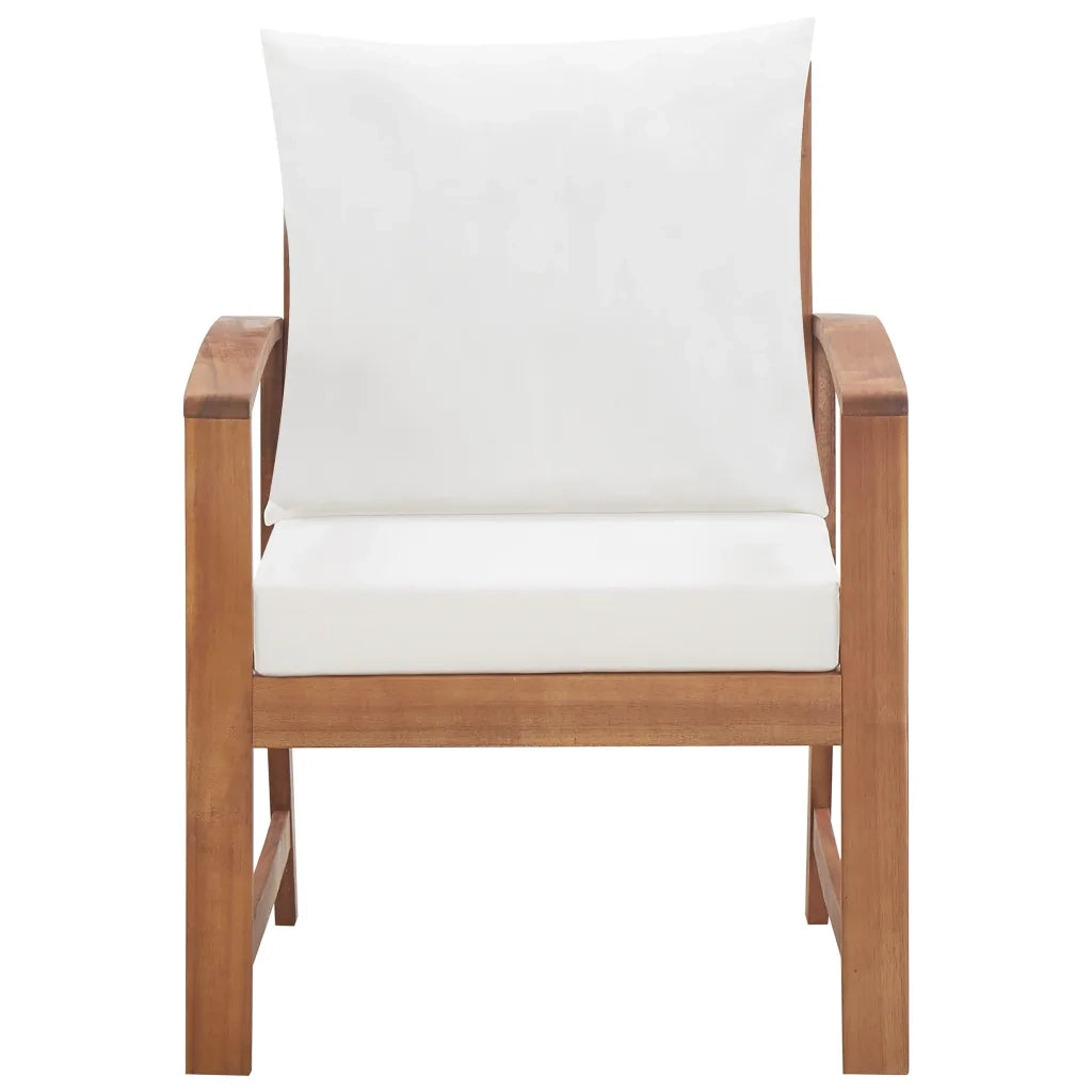 Set Divani da Giardino 4 pz con Cuscini in Massello di Acacia cod mxl 43935