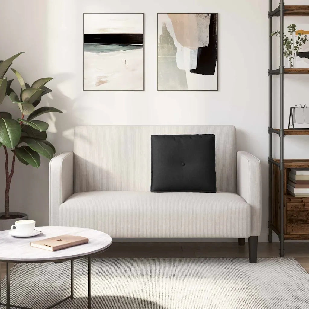 Cuscino per Schiena Nero 50 x 19 x 45 cm Tessuto 42014617