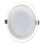 FARETTO LED PANNELLO 12 WATT INCASSO A MOLLA TONDO VETRO 3 COLORI
