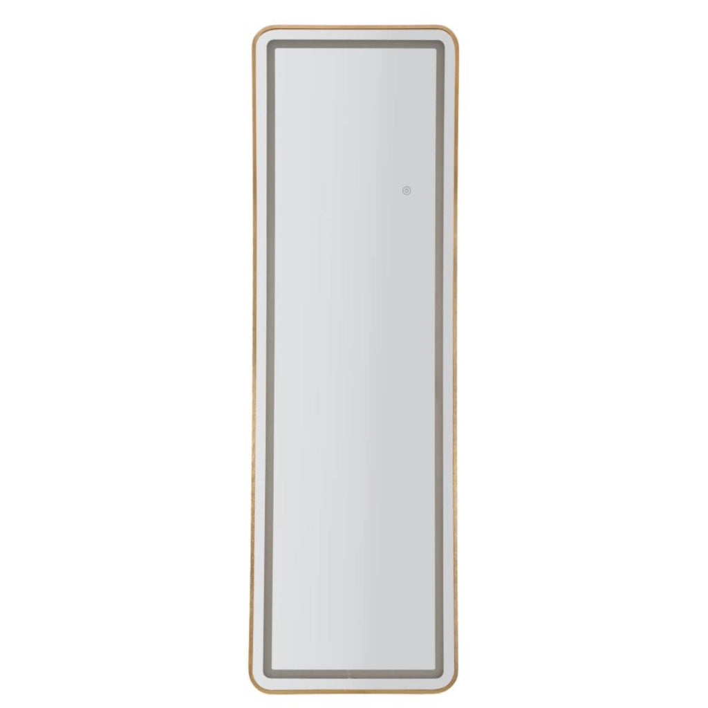 Specchio da terra LED Simple rettangolare con cornice oro 57x166 cm