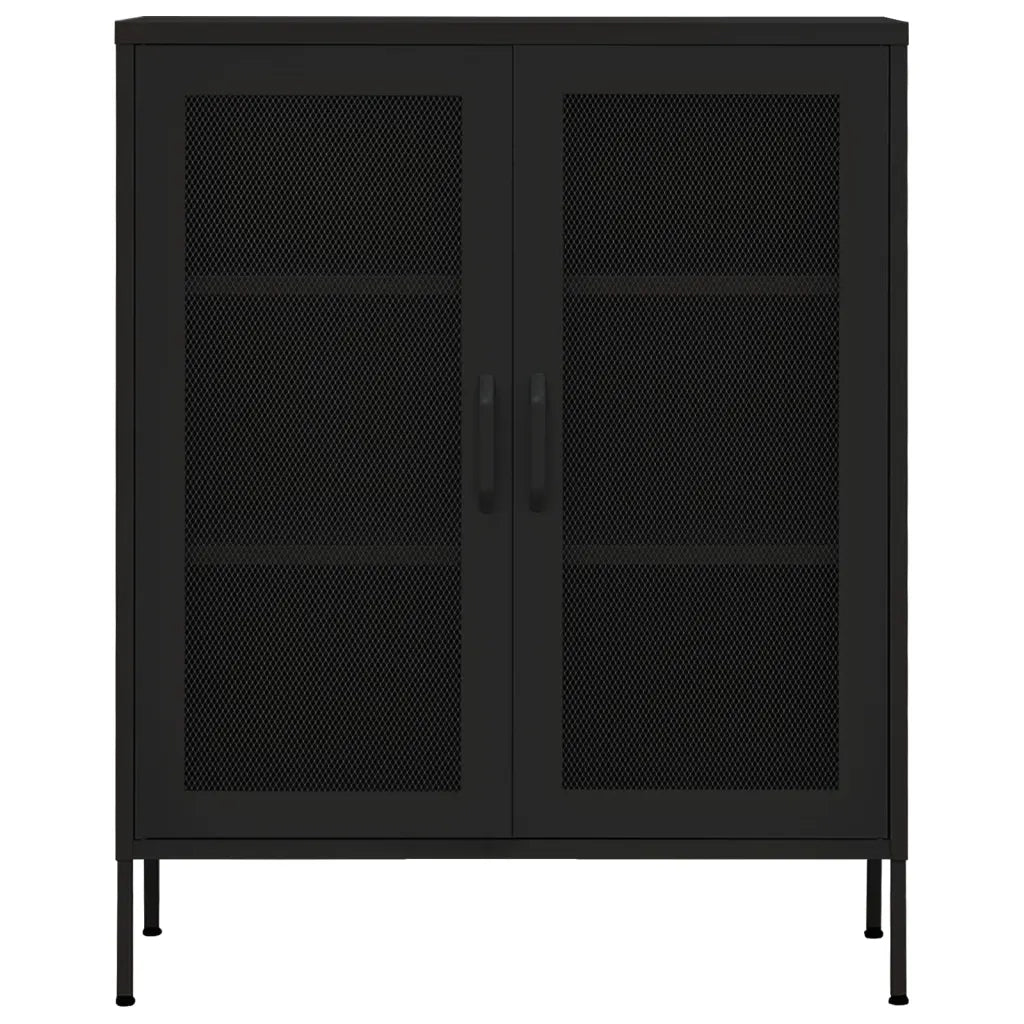 Armadietto Nero 80x35x101,5 cm in Acciaio