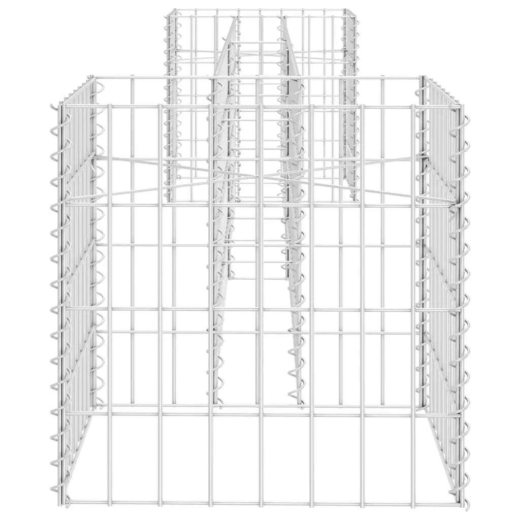 Gabbione Fioriera ad "H" in Filo di Acciaio 260x40x40 cm