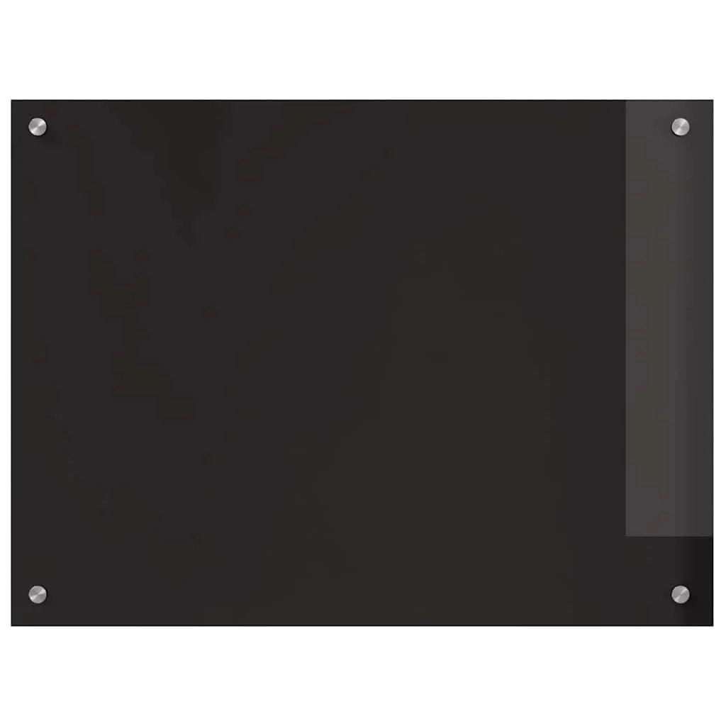 Set di 2 paraschizzi moderni per cucina resistenti al calore 80 x 60 cm in vetro temperato nero 02_0056311