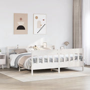 vidaXL Letto senza Materasso Bianco 180x200 cm Legno Massello di Pino