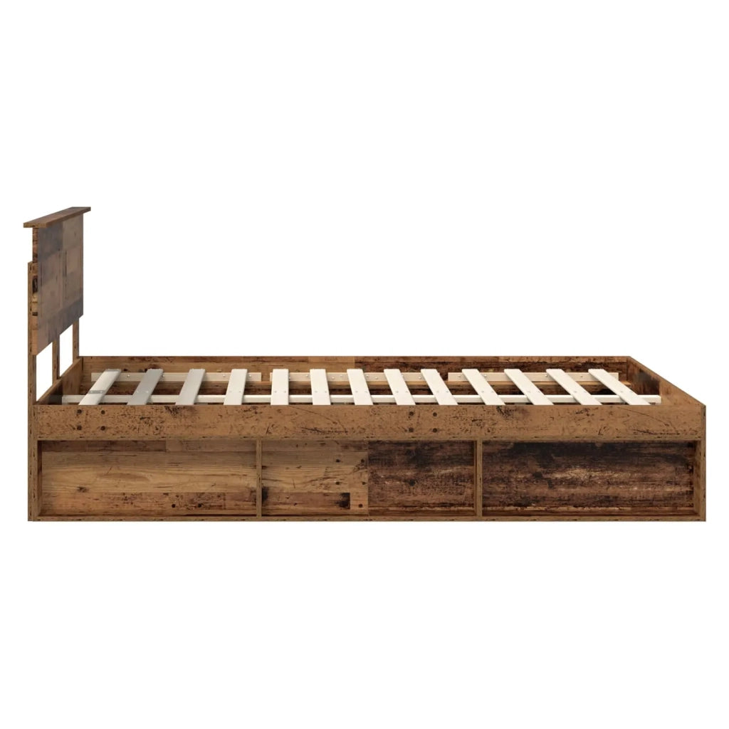 Struttura del letto con testiera Legno vecchio 150 x 200 cm