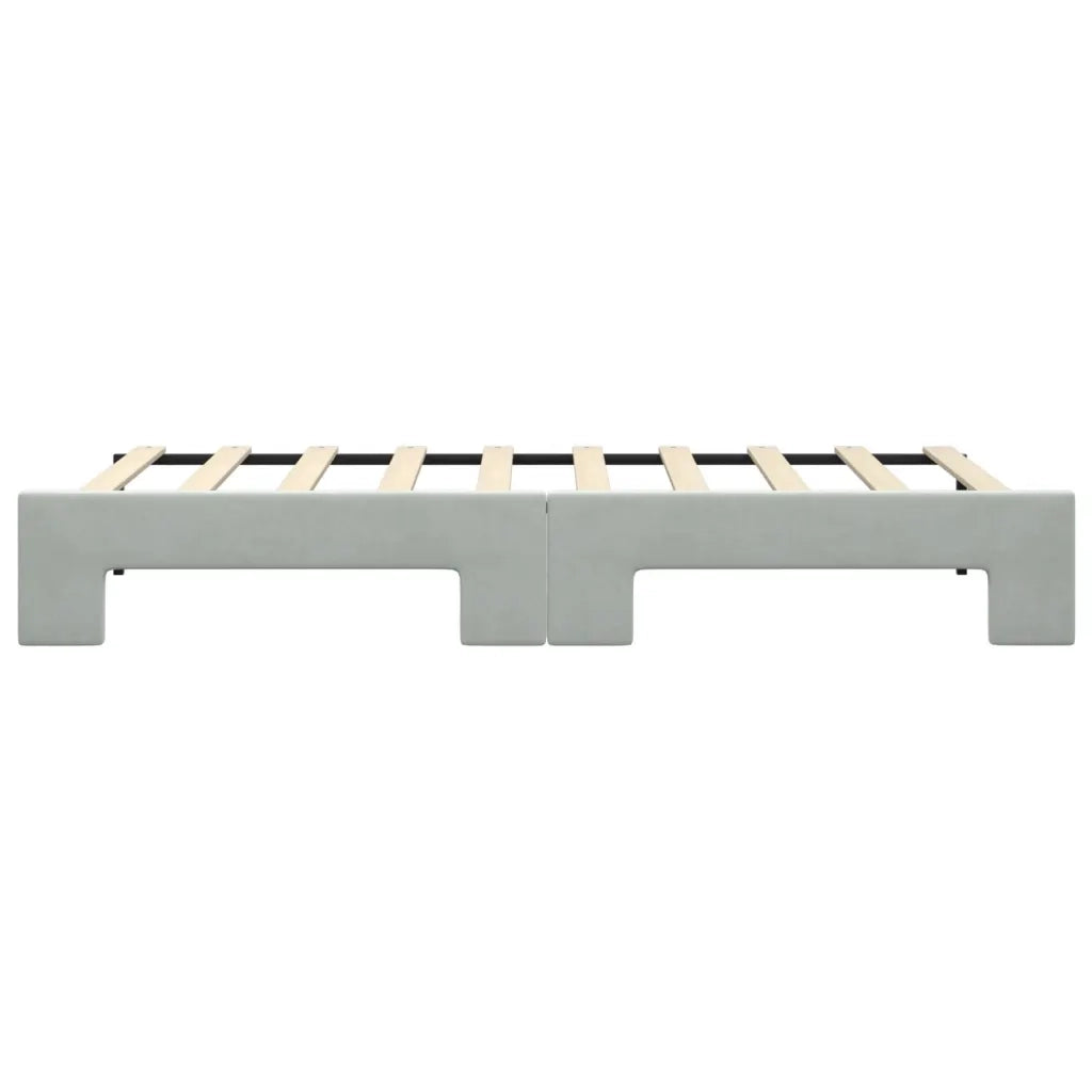 Divano Letto con Letto Estraibile-Sofa Letto-Daybed Grigio Chiaro 90x190 Velluto 756947